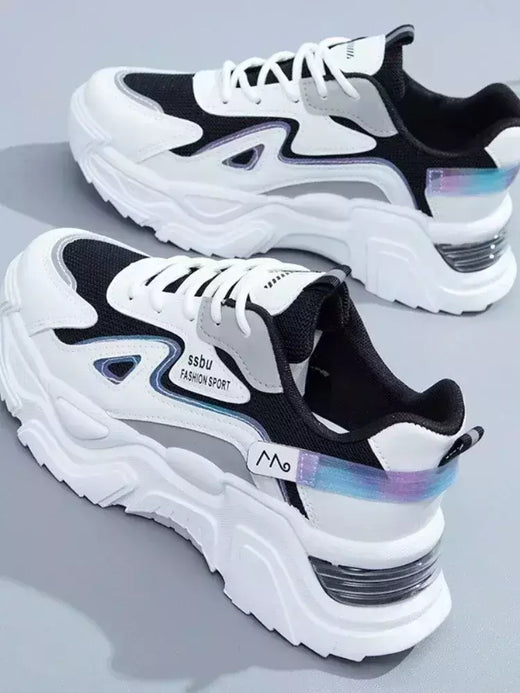 Sapatilhas de plataforma para mulheres, sapatilhas casuais para senhoras, sapatos baixos, verde, 2023