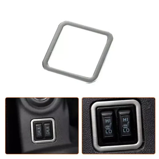 Botão de aquecimento do assento de carro decoração quadro modificação aço inoxidável decoração acessórios do carro interior para mitsubishi outlander 2013-16