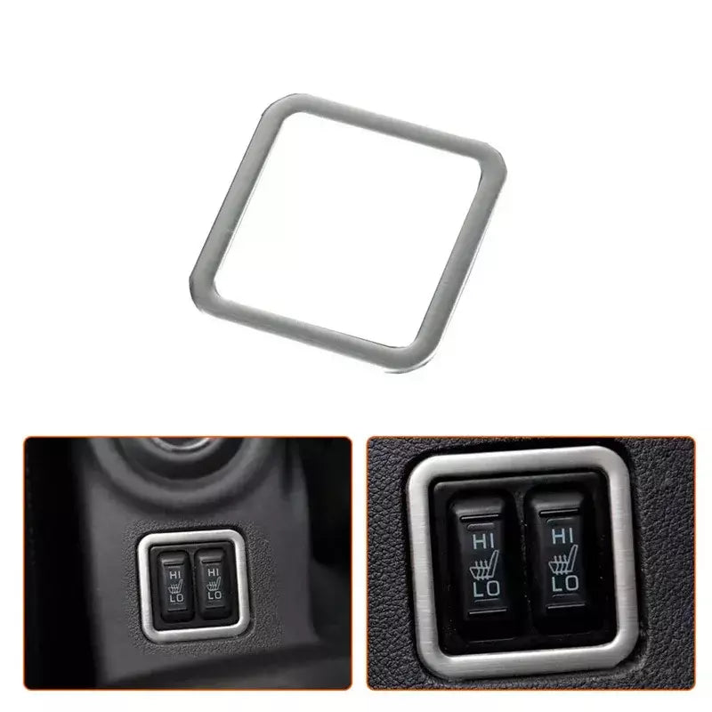Botão de aquecimento do assento de carro decoração quadro modificação aço inoxidável decoração acessórios do carro interior para mitsubishi outlander 2013-16