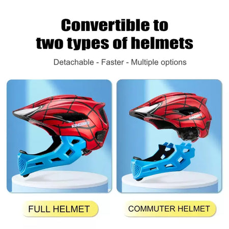 Batfox crianças rosto cheio capacete da bicicleta destacável downhill crianças ciclismo motocicleta skate esportes corrida capacete de bicicleta