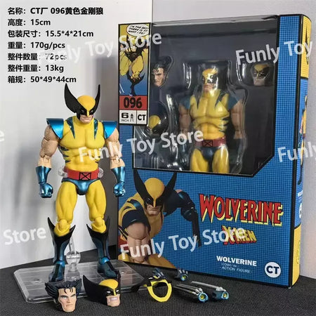 Em estoque ct brinquedos wolverine mafex 138 figura marrom 096 azul quadrinhos ver amarelo x-men anime figura de ação estatueta presentes personalizados brinquedos