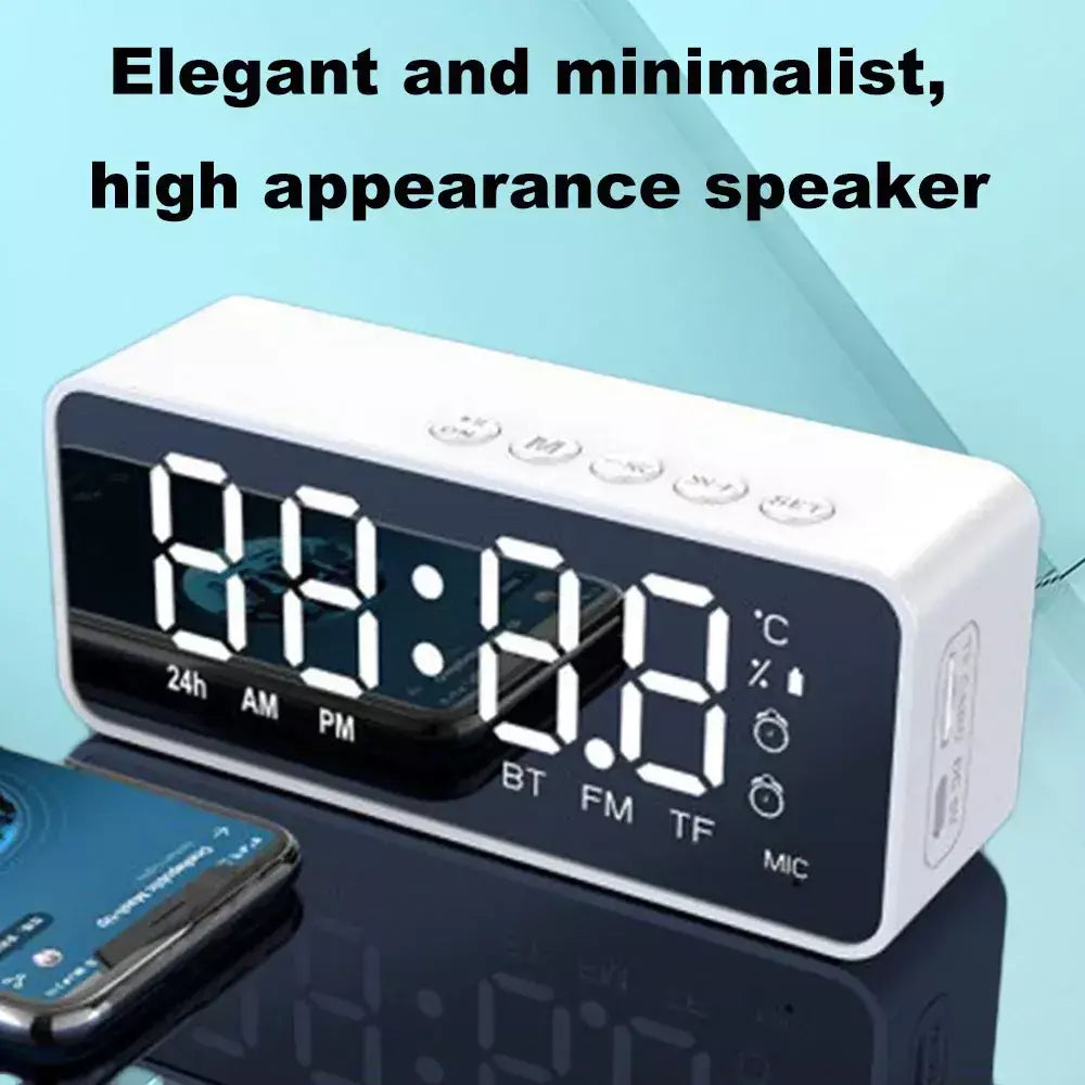 G50 alto-falante sem fio bluetooth com mini cartão fm espelho despertador tenda de áudio recebendo invite de voz k
