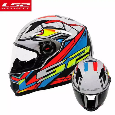 Ls2 rosto cheio capacete da motocicleta das mulheres dos homens capacete de motocross de alta resistência abs escudo 3c aprovado acessórios da motocicleta ff358