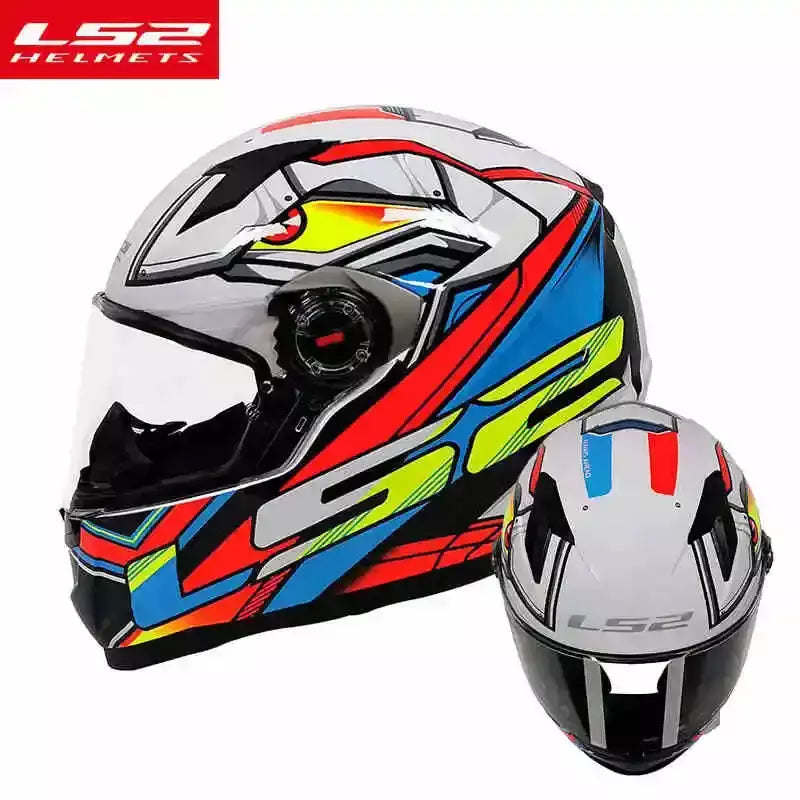 Ls2 rosto cheio capacete da motocicleta das mulheres dos homens capacete de motocross de alta resistência abs escudo 3c aprovado acessórios da motocicleta ff358