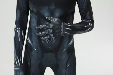 Anime super-herói preto crianças pantera dos homens meninos adultos macacões crianças pantera cosplay traje de halloween bodysuits vestir-se novo