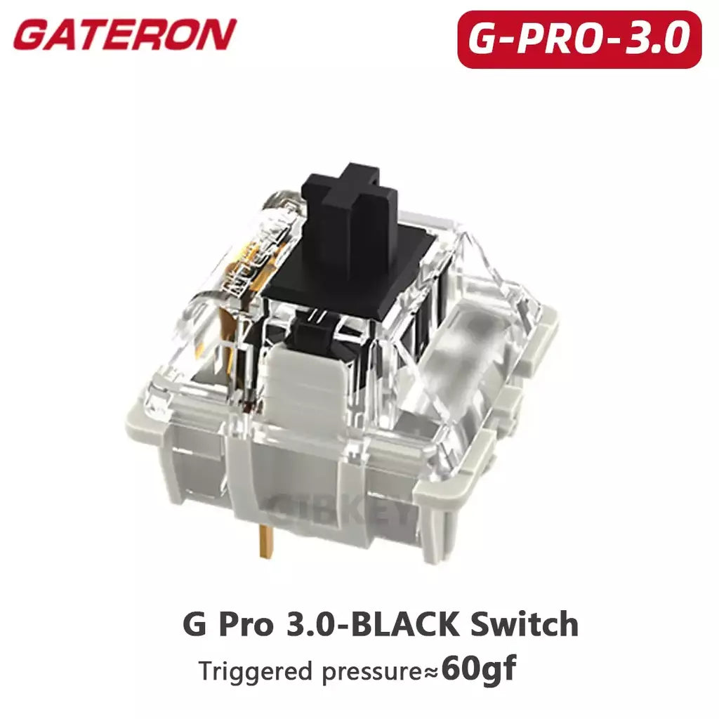 Gateron branco amarelo prata pro 2.0 v2 switch 3pin rgb linear tátil vermelho marrom switches para teclado mecânico permutável quente