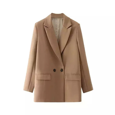 TRAF-Blazer feminino de escritório, preto, bege, cáqui, azul, verde, cinza, casaco de moda, blazers femininos, jaqueta, casacos, 2024