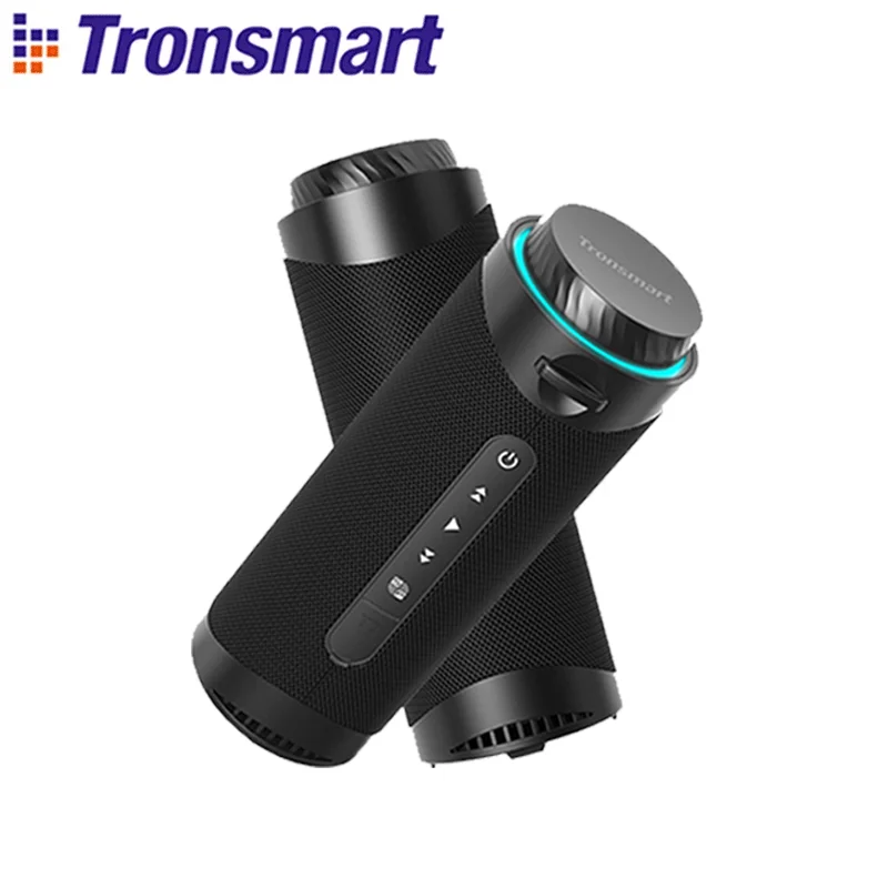 [do Brasil] Tronsmart t7 caixinha de som bluetooth, surround de 360 graus alto-falante bluetooth, modos de led, verdadeiro estéreo sem fio, APP