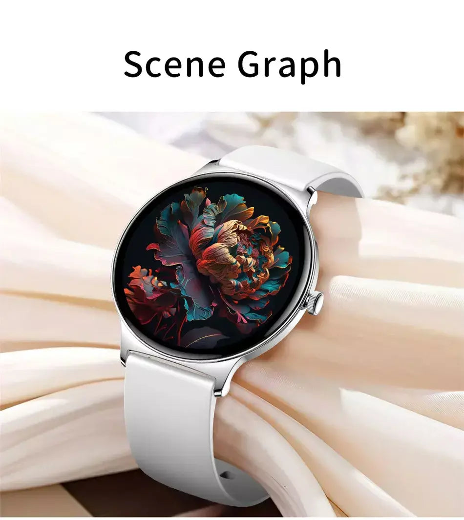Para huawei novo ultra fino amoled relógio inteligente tela feminina sempre exibir tempo freqüência cardíaca bt chamando high-end moda smartwatch