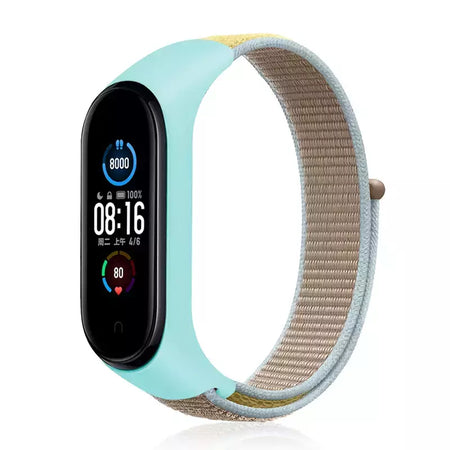 Correia de nylon para Xiaomi Mi Band, pulseira esportiva confortável, pulseira para Mi Band 7, 6, 5, 4, 3