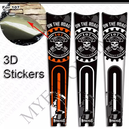 Motocicleta para harley davidson street bob fxbb 107 m8 tanque almofada apertos kit joelho carenagem fender adesivos decalque