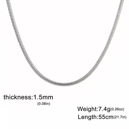 My Shape Rodada Cobra Cadeia Colar para Mulheres Homens Aço Inoxidável Link Cadeia 0.9mm 1.2mm 2mm Cadeia Gargantilha Moda Jóias Presentes