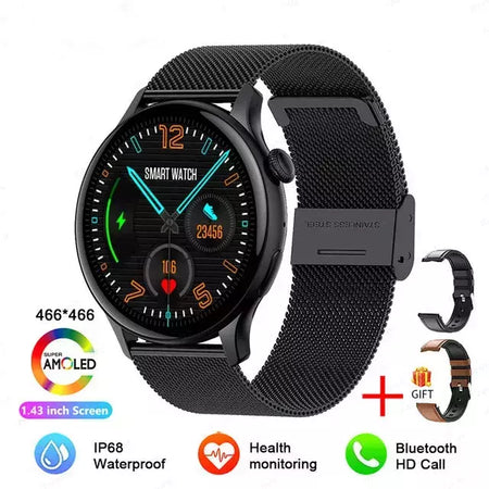 NFC Smartwatch para Mulheres, Tela HD, Rastreador de Saúde, Esportes, Voz, Chamada Bluetooth, Huawei, Xiaomi, Senhoras, Novo, 466x466, 2022