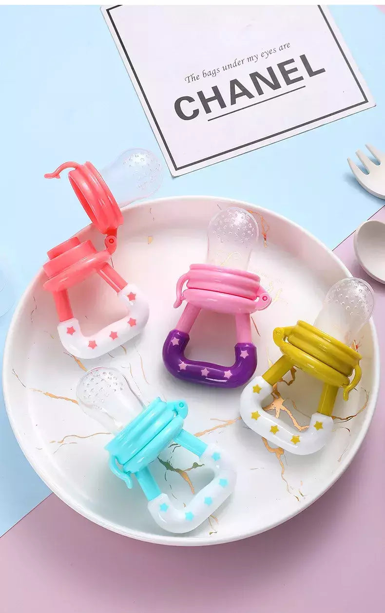Chupeta alimentador de frutas infantis Brinquedos de dentição Alimentador de alimentos frescos Mamilo de frutas Bolsas de silicone para crianças pequenas, crianças, menino, menina