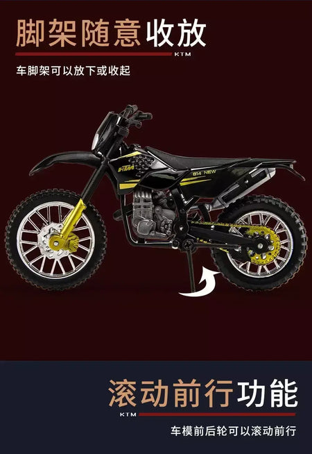 450 SX-F liga modelo de motocicleta 1:18 diecasts portátil corrida dedo motobike simulação coleção brinquedos para crianças