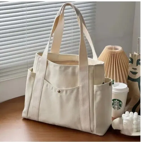 Estilo preppy bolsa de ombro unissex grande capacidade bolsa casual versátil sólida bolsa de lona estudante viajando zíper saco quadrado