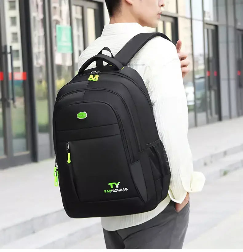 Mochila com zíper multicamadas, mochila de viagem de grande capacidade, mochila para homens e mulheres, mochila para computador de negócios, estudante b
