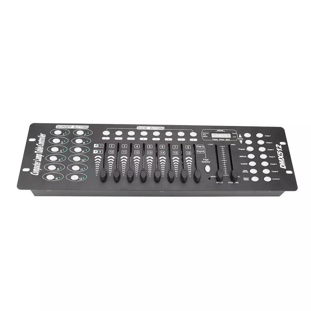 192 controlador dmx equipamento de dj dmx 512 operador midi para led par movendo a cabeça par luz dj discoteca clube bar concertos ao vivo