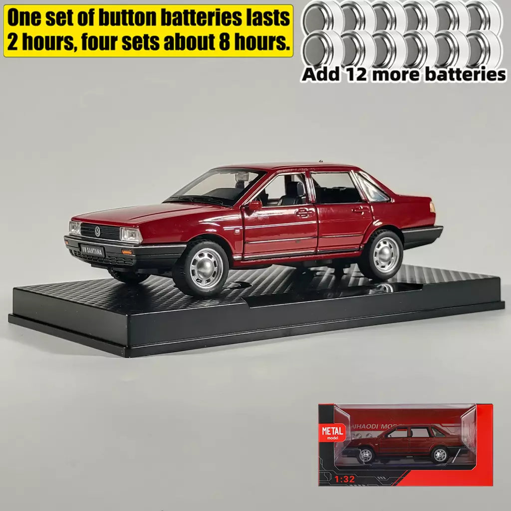 1:32 volkswagen santana liga de metal modelo fundido carro som & luz puxar para trás alta simulação carro de brinquedo das crianças presentes aniversário