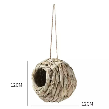 Ninho de pássaros tecido decorativo ao ar livre, Bird Cage Grass Egg Cage, Ninho de papagaio suspenso, Casas para quarto de estimação, Novo, 2024