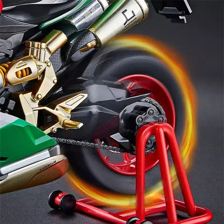 Chave começo 1:9 1199 panigale liga esportes modelo de motocicleta diecast pista corrida modelo de motocicleta com spray som luz crianças brinquedos