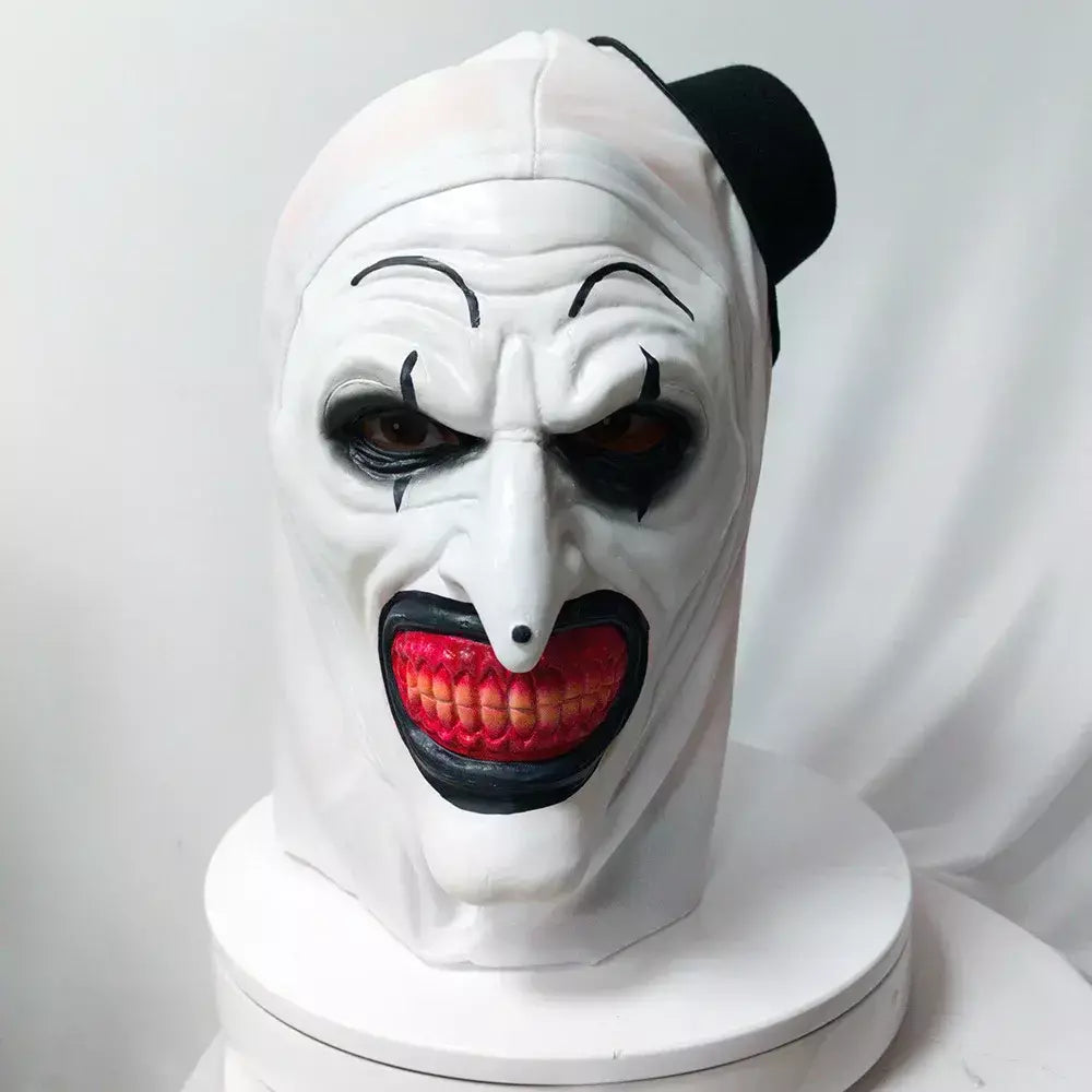 Assustador Terrifier 3 Máscara Cosplay Arte de Halloween O Palhaço Sangrento Látex Adereços Macio Festa Adultos Terrifier Traje Máscaras Disfraz