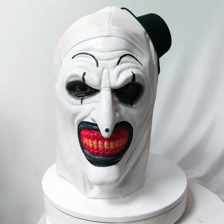 Assustador Terrifier 3 Máscara Cosplay Arte de Halloween O Palhaço Sangrento Látex Adereços Macio Festa Adultos Terrifier Traje Máscaras Disfraz