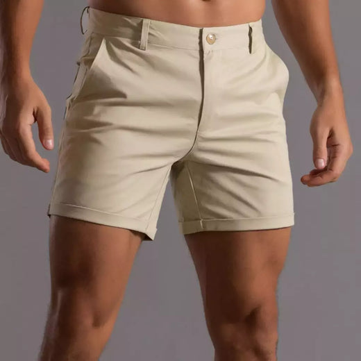 Calções de verão monocromáticos masculinos, calça de botão, bolso, solto, casual, esportivo, corrida, perna reta, calça de rua de praia
