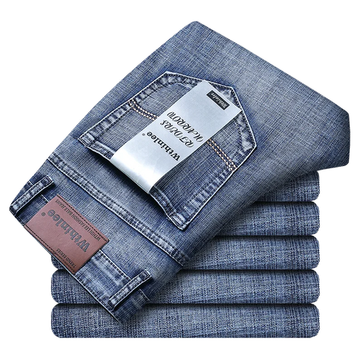 Wthinlee-Calça Jeans Stretch Casual Masculina, Calças Jeans Trabalho, Roupa de Marca Masculina Clássica, Azul, Preta, Nova, Moda