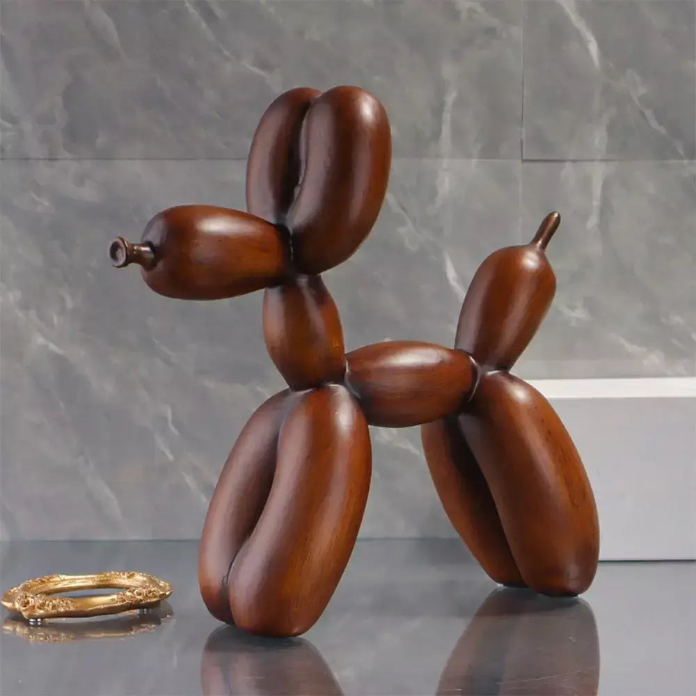 Balão de resina nórdica, ornamento abstrato de cachorro, escultura criativa, estátua de sala de estudo, acessórios de escritório para casa, decoração de festival
