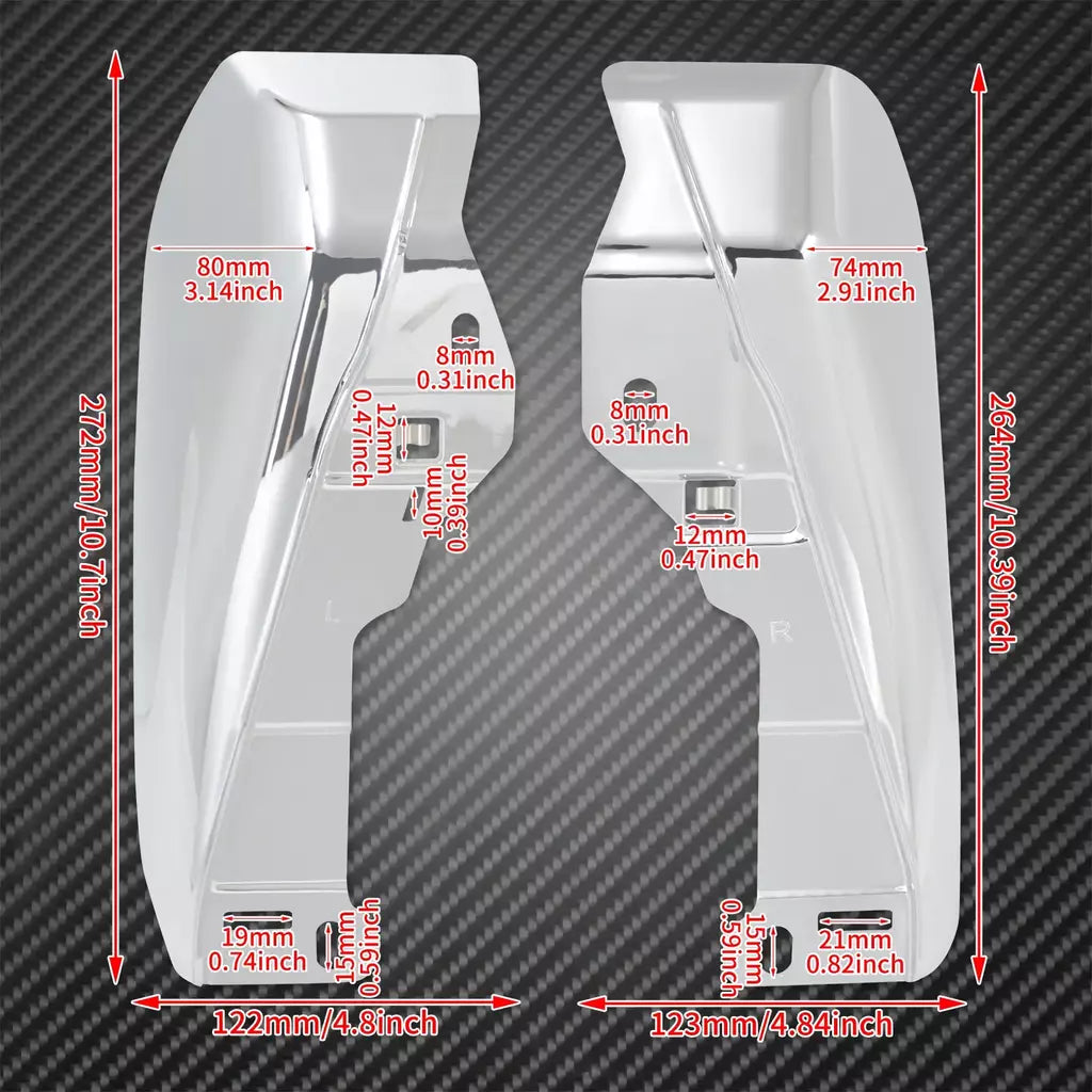 Motocicleta mid-frame defletor de ar escudo térmico guarnição capa para harley touring electra street glide road king fltrx 2001-23 24-up