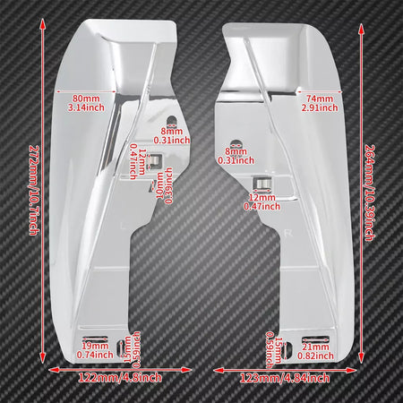Motocicleta mid-frame defletor de ar escudo térmico guarnição capa para harley touring electra street glide road king fltrx 2001-23 24-up