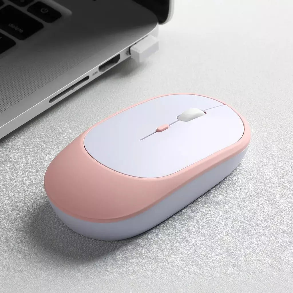 Mouse para jogos sem fio 2.4Gh, modos duplos, Bluetooth, consumo de energia ultrabaixo, compatível com PC, Mac, computadores, laptops, mudo