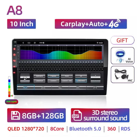 Android 13 2 din rádio do carro carpla auto 7 9 10 13.1 Polegada universal wifi gps áudio reprodutor multimídia para nissan toyota kia honda