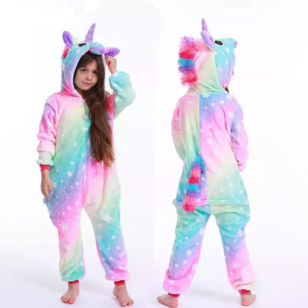 Kigurumi-Animal Onesies infantil, unicórnio, panda, macacão, pijama, anime, cosplay, fantasias, Natal, halloween, crianças, meninos, meninas
