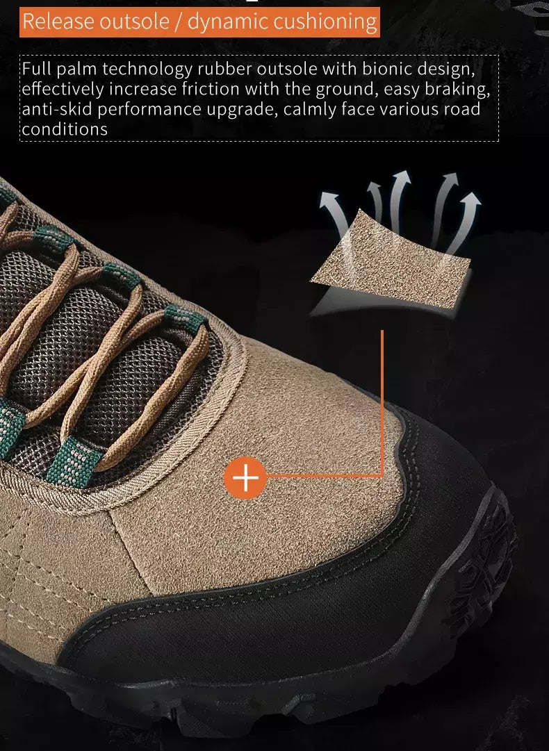 Humtto caminhadas sapatos dos homens de luxo designer inverno escalada trekking tênis para homens couro esportes ao ar livre trabalho homem sapatos 110282 Um