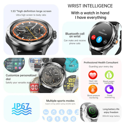 Novo para xiaomi s4 ultra relógio inteligente masculino amoled esportes ao ar livre nfc gps bússola freqüência cardíaca à prova dwaterproof água bluetooth chamada smartwatches