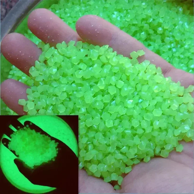 1000 pçs areia luminosa brilho no escuro seixos pedra casa jardim caminho ao ar livre decoração do gramado tanque de peixes decoração do aquário 3-5mm
