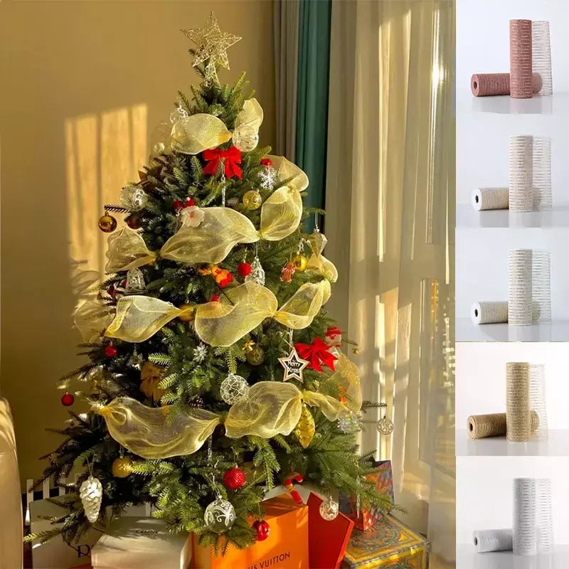 9m decoração de fita de natal pendurado árvore de natal ornamentos pendentes para decoração de casa navidad festa ano novo 2026 acessórios