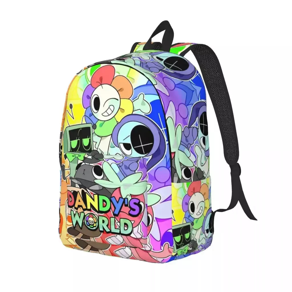 Mochila fofa Dandys World para homens e mulheres, legal, estudante, trabalho, mochila, jogo, laptop, bolsa de ombro ao ar livre
