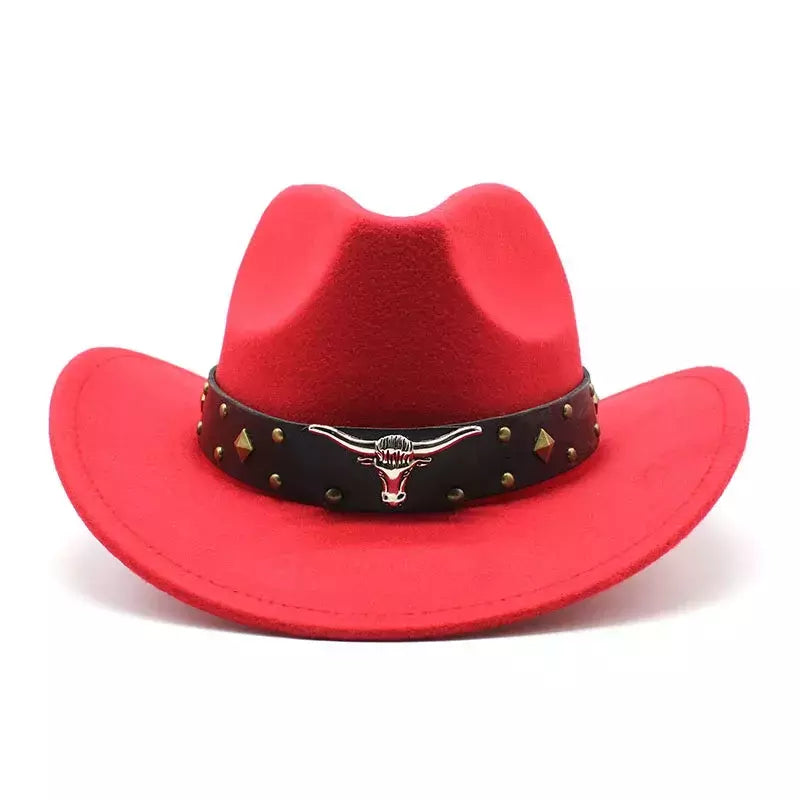 Mulheres e Homens Lã Ocidental Chapéu de Cowboy, Cavalheiro Senhora Jazz Cloche Sombrero Bonés, Tamanho Grande, Inverno, Outono, Novo, 2