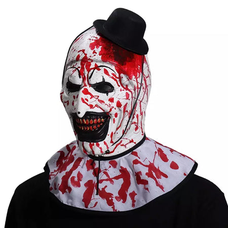 O palhaço Cosplay Máscara, Terror Sangrento Terrifier 3 Arte, Demônio Joker Assassino, Capacete de látex, Festa de Carnaval de Halloween