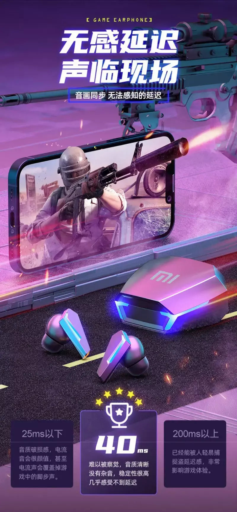 Original xiaomi m10 fones de ouvido bluetooth jogo fone sem fio para à prova dwaterproof água com microfone esportes alta fidelidade