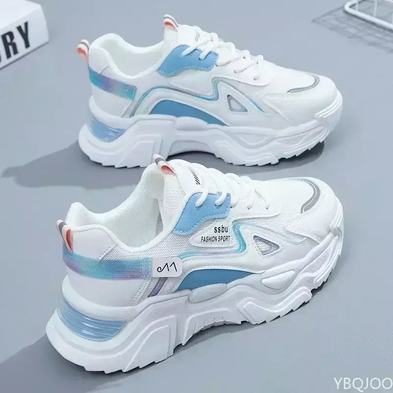 2025 tênis feminino plataforma sapatos planos mulher sapatos verdes formadores casuais senhoras tênis grossos sapatos femininos