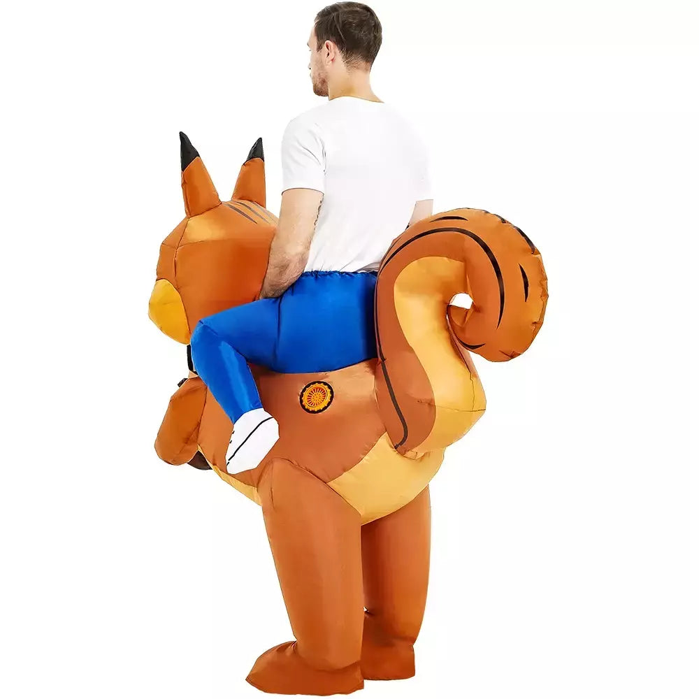 Adulto galo inflável traje engraçado unicórnio elk animais terno inflável halloween carnaval meio corpo explodir terno para cosplay