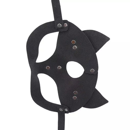 Meia face gato cosplay máscara de couro feminino olho cosplay festa de halloween pu meia máscara facial adulto suprimentos de jogo adulto jogo