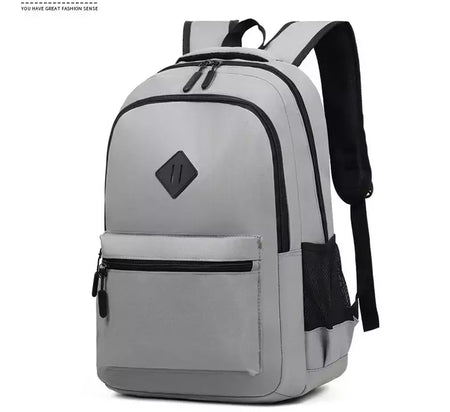 Mochila de carregamento USB impermeável para homens, sacos traseiros do escritório do negócio, mochila para laptop casual, mochilas escolares masculinas, 15,6";;VERDADEIRO;;"CINZA