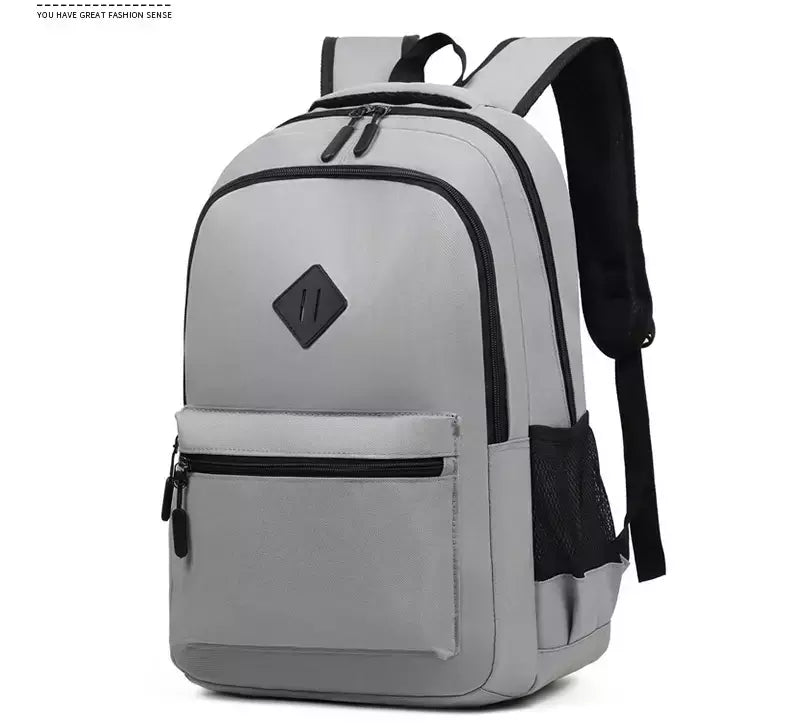 Mochila de carregamento USB impermeável para homens, sacos traseiros do escritório do negócio, mochila para laptop casual, mochilas escolares masculinas, 15,6";;VERDADEIRO;;"CINZA