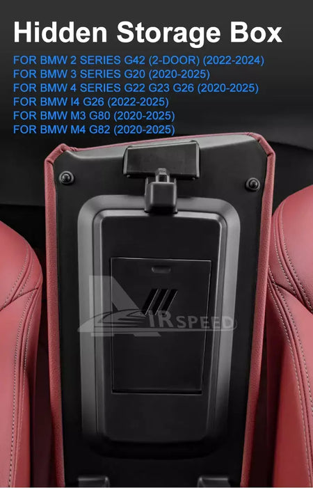Para bmw 2 3 4 séries i4 g26 g20 g22 m3 g80 m4 2020-2023 apoio de braço do carro caixa de armazenamento escondida organizador modificação interior produto