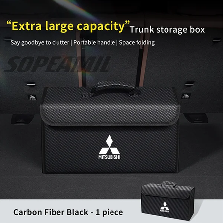 Caixa organizadora de porta-malas de carro, caixa traseira, armazenamento de arrumação, para mitsubishi outlander pajero asx colt lancer l200 triton ralliart